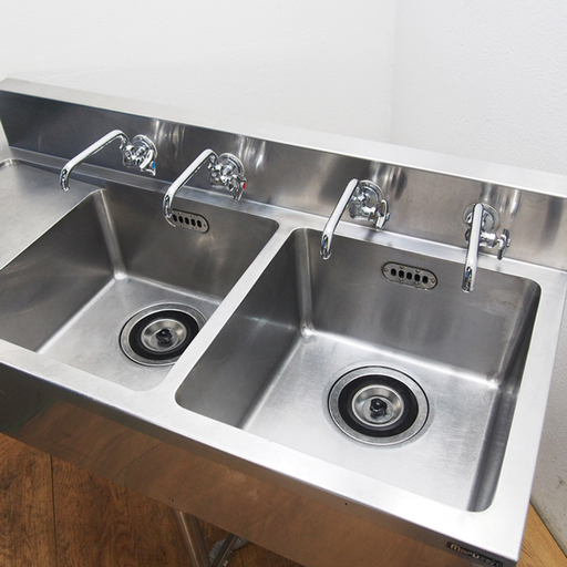 今週末限定】マルゼン maruzen ステンレス製 水切台付2槽シンク 1200  