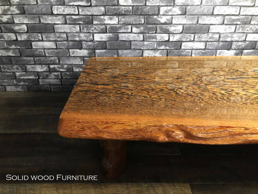 高級材 タガヤサン 鉄刀木 無垢材 一枚板 座卓 ちゃぶ台 和風 ロー