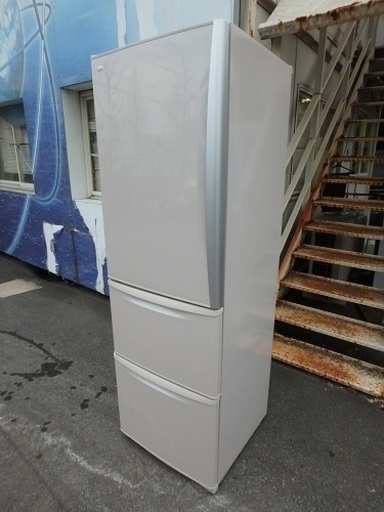 ☆3D簡易清掃済み☆2008年製☆　National ナショナル 3ドアノンフロン冷凍冷蔵庫 NR-C377ML-P 365L自動製氷付き