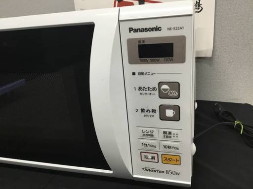 美品！パナソニック Panasonic 単機能レンジ 電子レンジ 22L ホワイト NE-E22A1 18年製