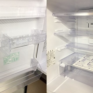 美品 17年製 SHARP シャープ ノンフロン冷凍冷蔵庫 高品位ガラスドア