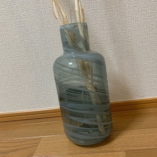花瓶 IKEA  水色グレー