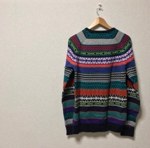 H M 総柄 ニット どてちん 中山香のニット メンズ の中古 古着