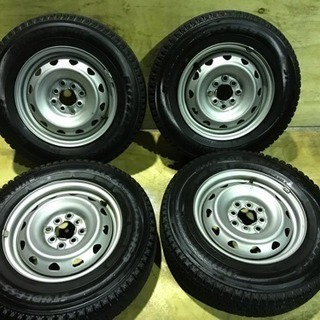 165R148PR バリ山スタッドレス 4穴マルチホイール4本セット