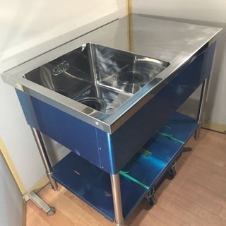 業務用 ステンレス 一層シンク 水切り台付き W1000xD650xH850mm