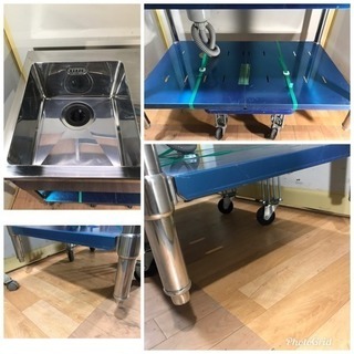 業務用 ステンレス 一層シンク 水切り台付き W1000xD650xH850mm