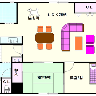 【エレガントハイツシーダ】Ｓ号タイプ！2ＬＤＫ！80㎡以上って広...