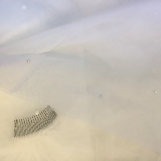 ◆ウェディングドレス・ベール◆1回のみ使用の美品◆3メートル◆パールつき