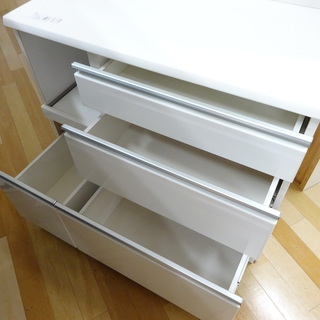 値下げ!NITORI（ニトリ）3枚扉レンジボード ホワイト 値下げ ニトリ