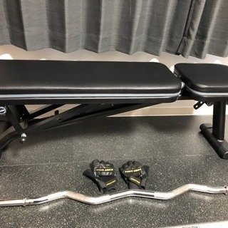 アイロテック ダンベル60キロセット、EZバー、ベンチ