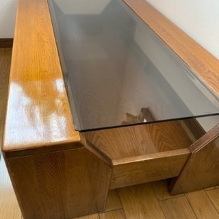 カリモク  ガラステーブル【再値下げしました】 - 家具