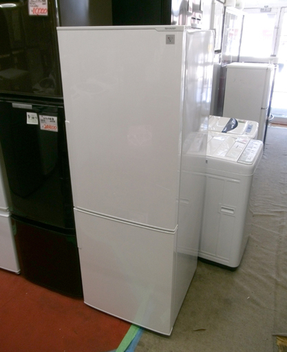 札幌 271L プラズマクラスター付き 2ドア冷蔵庫 2015年製 シャープ SJ-PD27B ホワイト 白