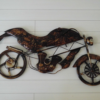 ブリキ製バイク壁飾り