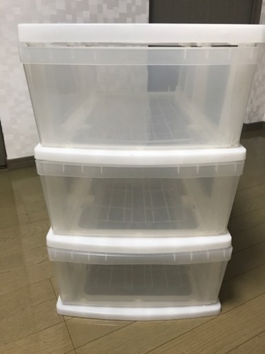透明 収納 3段 収納ケース 衣装ケース クリアケース 押入れ