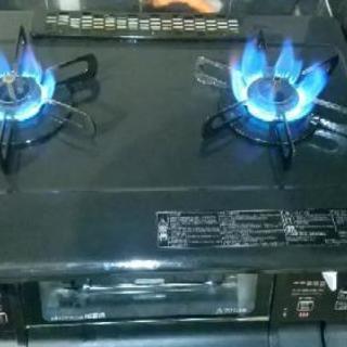 パロマ ガスコンロ 水無し両面焼き LPガス 完動美品 PA-340WA-R LPG