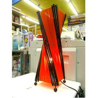 札幌【鮮やかなオレンジ色のスタンドライト １灯】高さ51cm O...