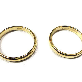 本物 仕上げ済 ティファニー AU750YG K18YG ペアリング マリッジリング 17号 20号 TIFFANY&Co. 結婚指輪  札幌市 白石区 東札幌 本物 仕上げ済 ティファニー AU750YG K18YG ペアリング マリッジリング