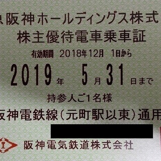 阪神電鉄】株主優待乗車証「電車全線」