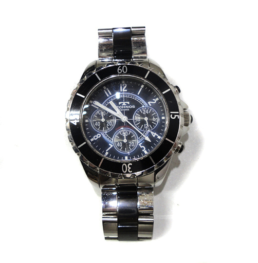 Technos テクノス 腕時計 メンズ クロノグラフ クオーツ T3032 ブラック シルバー 札幌市 白石区 東札幌 モノハウス 白石 白石のアクセサリー 腕時計 の中古 古着あげます 譲ります ジモティーで不用品の処分