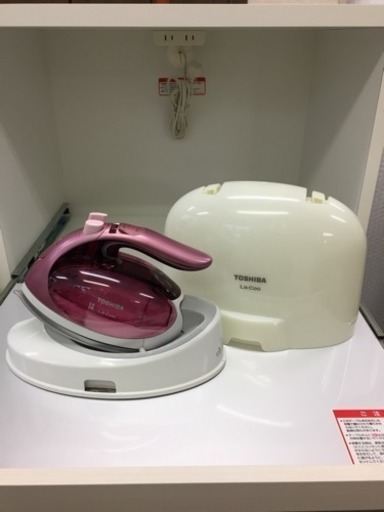 【TOSHIBA】 コードレスアイロン 美ラクルラクー La・coo TA-FV510(P)2012年製