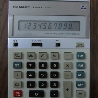 レア品！　SHARP計算機　COMPET　CS-1134　10D...