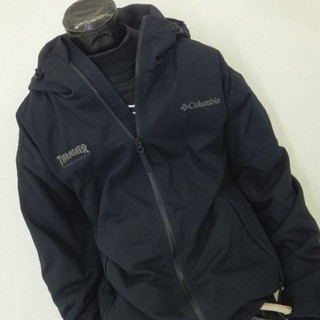 【Columbia×THRASHER】コラボ パーカー 黒 mens xl 値下げ