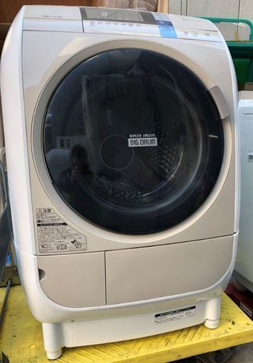 （中古）ドラム式洗濯機　9/6k 日立　BD-V3600L形　大阪日本橋引取歓迎！