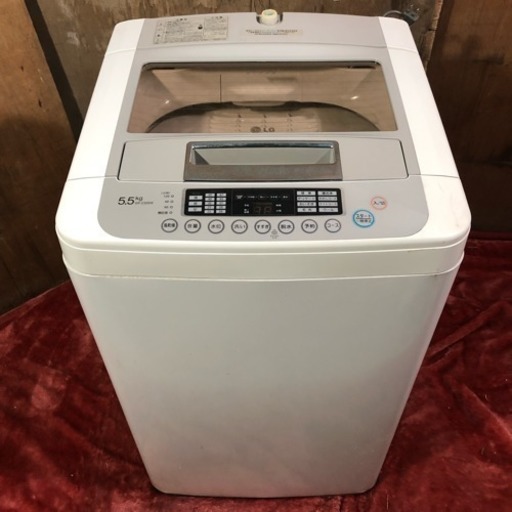 配送・設置無料❗️5.5kg 洗濯機 2011年製 頑丈ガラストップ LG