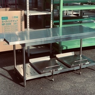 タニコー 炊飯台付 作業台 W1810×H790×D605 中古