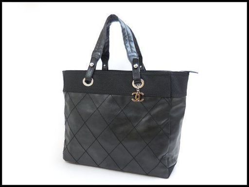 CHANEL シャネル パリビアリッツ トートMM 黒 トートバッグ | www