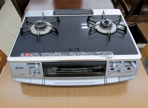リンナイ LPガス ガステーブル ガラストップ ガスレンジ 左強火 ハオS660VGTS(SL)-L 2011年製