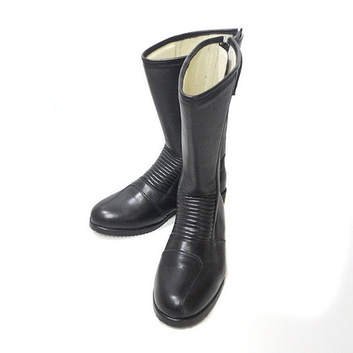 未使用 SKY RIDING BOOTS レディースライディングブーツ 本革 23cm 黒