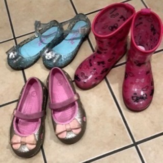 女の子サンダル、雨靴16〜18
