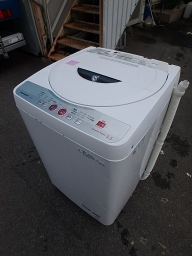 簡易清掃済み☆2011年製☆ SHARP　シャープ　全自動洗濯機 ES-GE55L-A　 5.5kg
