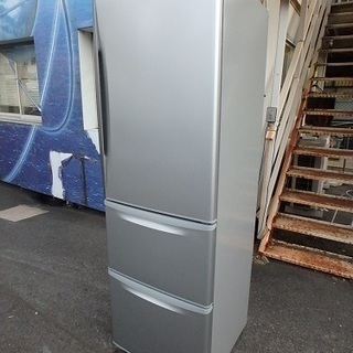 ☆3D簡易清掃済み☆2008年製☆　National ナショナル 3ドアノンフロン冷凍冷蔵庫 NR-C377M-S 365L自動製氷付き 