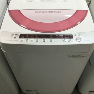 送料無料・設置無料サービス有り】洗濯機 SHARP ES-GE60R-P 中古