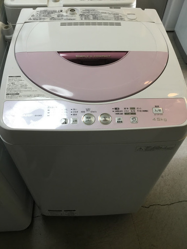 【送料無料・設置無料サービス有り】洗濯機 SHARP ES-G4E2-P 中古