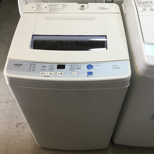 【送料無料・設置無料サービス有り】洗濯機 2016年製 AQUA AQW-S60D 中古