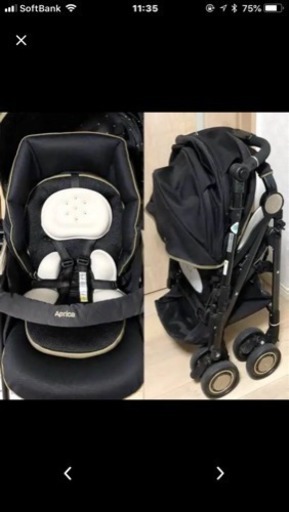 アップリカ，ソラリア，オート4輪＆ハイシートベビーカー/カーキブラック