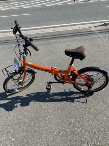 ☆中古品 パナソニック 折りたたみ自転車 オレンジ☆