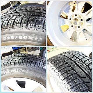 シーズンOFF価格！アルファードやヴェルファイアやハリアー等に♪17インチスタッドレス+ホイール4本セット☆トヨタ純正アルミホイール+バリ山スタッドレス