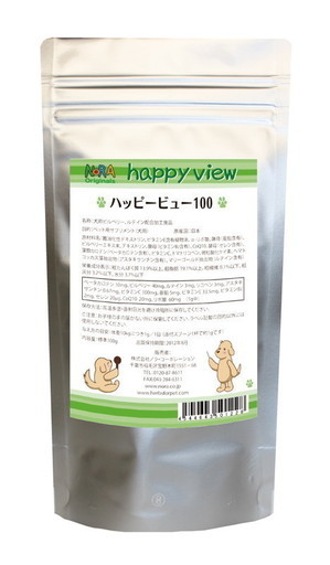 【犬用品】【新品】ハッピービュー100【瞳ケアサプリ】