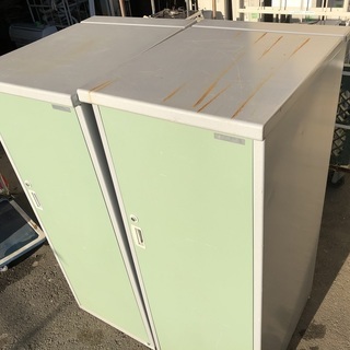 【交渉成立】0118a イナバ物置　アイビーストッカーBJ-D67D　高さ1580㎜　2個　引取限定