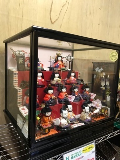 【リサイクルサービス八光　田上店　配達設置OK】 　置き飾り　雛人形　オルゴール付！！