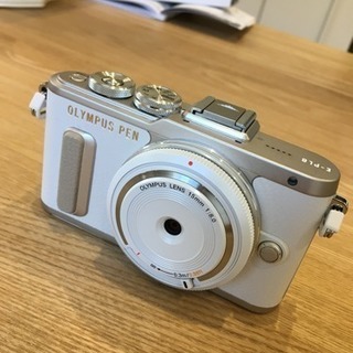 Olympus PEN E-PL1 ホワイト、フラッシュ、カバー、ストラップ付