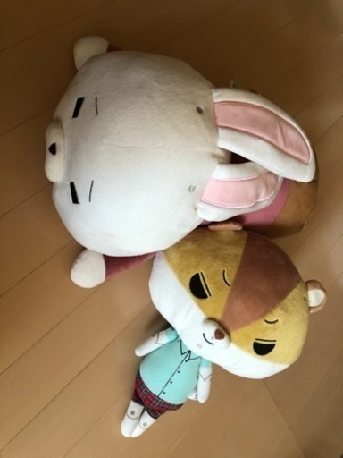紙兎ロペのぬいぐるみ ロペとアキラ先輩 とろこ 川崎のおもちゃの中古あげます 譲ります ジモティーで不用品の処分