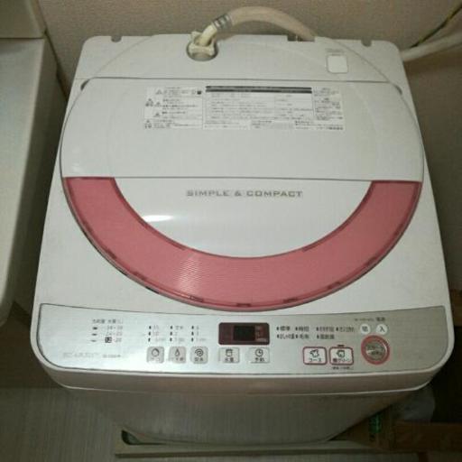 【成立済】洗濯機 SHARP シャープ ESGE60R 6kg 2015年購入