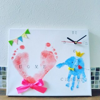 赤ちゃんから参加できる世界に一つの時計手形足形ぺったんアート時計作り