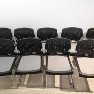 【川崎】美品/KOKUYO/コクヨ スタッキングチェア9脚セットCK-865＋台車/23万/黒/オフィス椅子/省スペース