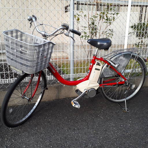 ブリジストン　BRIDGESTONE　ヤマハ　Assista アシスタ　24インチ　レッド　電動アシスト自転車　中古車